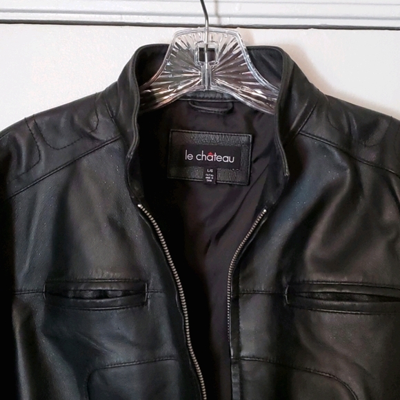 Black Leather Motto Jacket - Picture 4 of 5